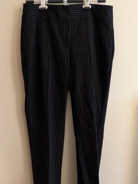 Counterparts Pants - Counterparts Straight Leg Dress Pants, Black with white pin stripes, Size 10